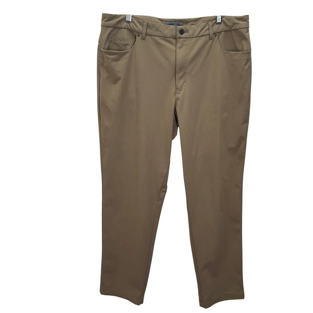 VRST Athletic Mens‎ Pants Tan 38x32 Performance Golf Stretch Sorona Limitless